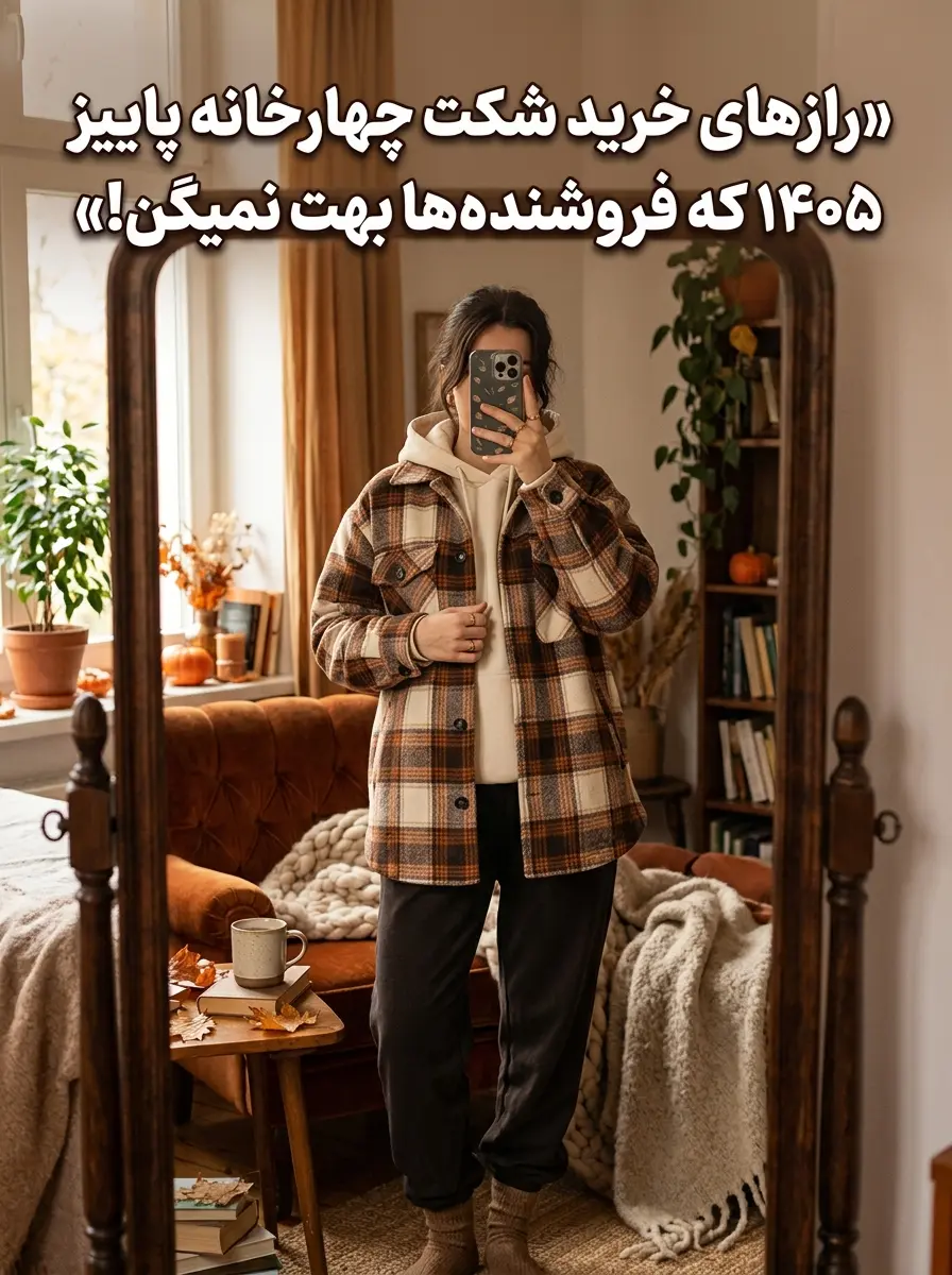 راهنمای جامع خرید و استایل شکت زنانه پشمی چهارخانه پاییز ۱۴۰۵ الینا