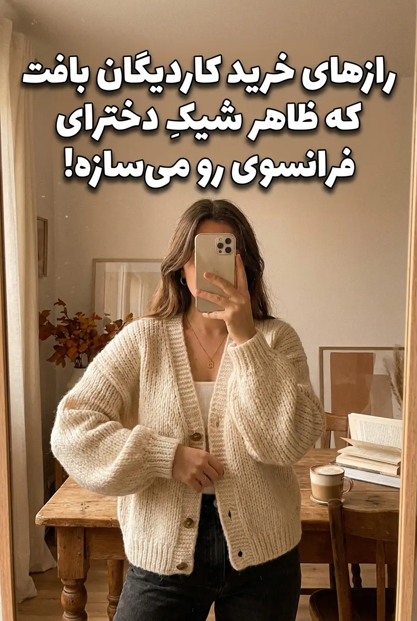 راهنمای خرید کاردیگان بافت زنانه دکمه‌دار موهر الینا