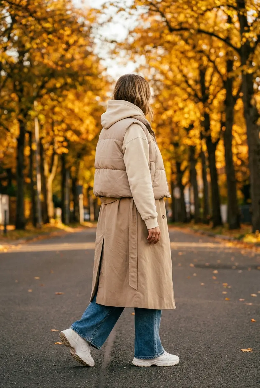 ایده ست استایل خیابانی پاییزه با هودی و دورس زنانه الینا