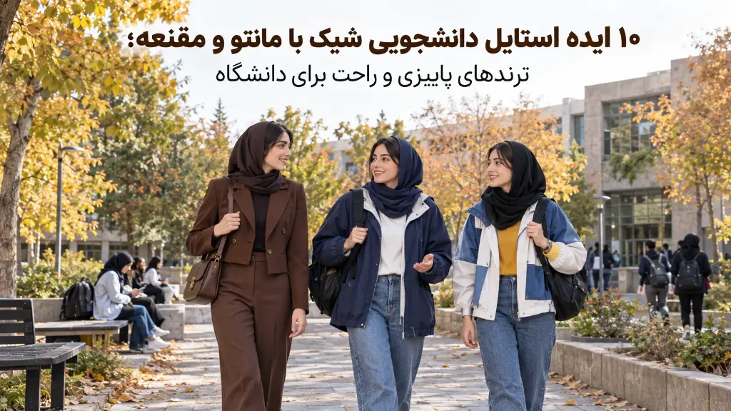 ۱۰ ایده استایل دانشجویی شیک با مانتو و مقنعه ترند پاییز پوشاک الینا