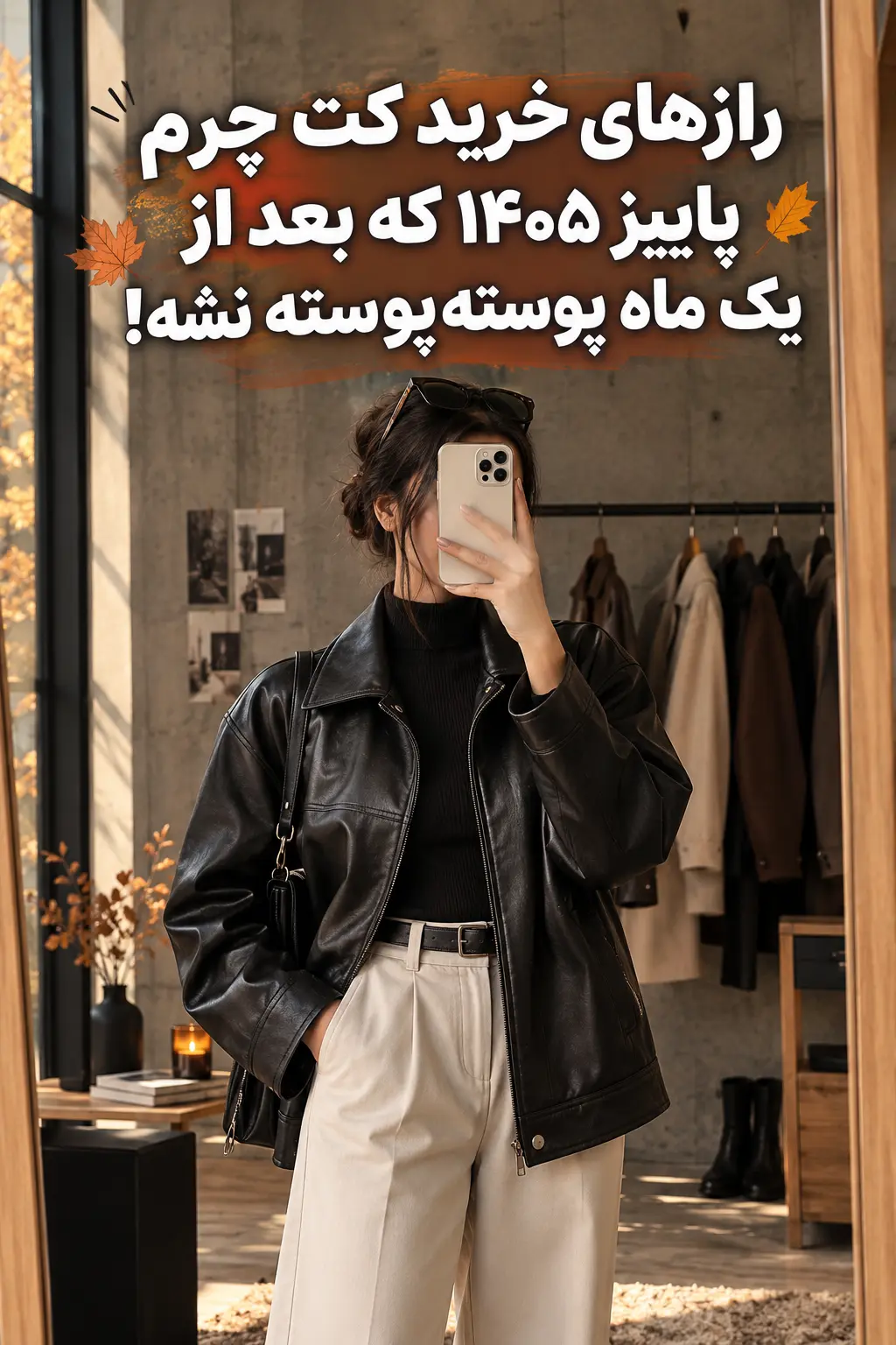 راهنمای جامع خرید و استایل کت چرم زنانه پاییز ۱۴۰۵ الینا