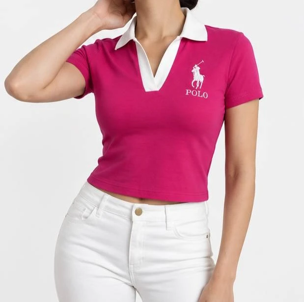 پلوشرت زنانه پنبه گرمبالا طرح چاپ برجسته پولو POLO | فریسایز ۳۶ تا ۴۴ — کد: 1041